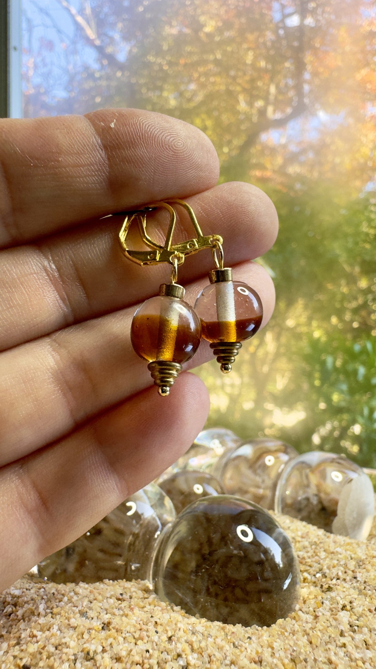 Autumn Amber Light Earrings