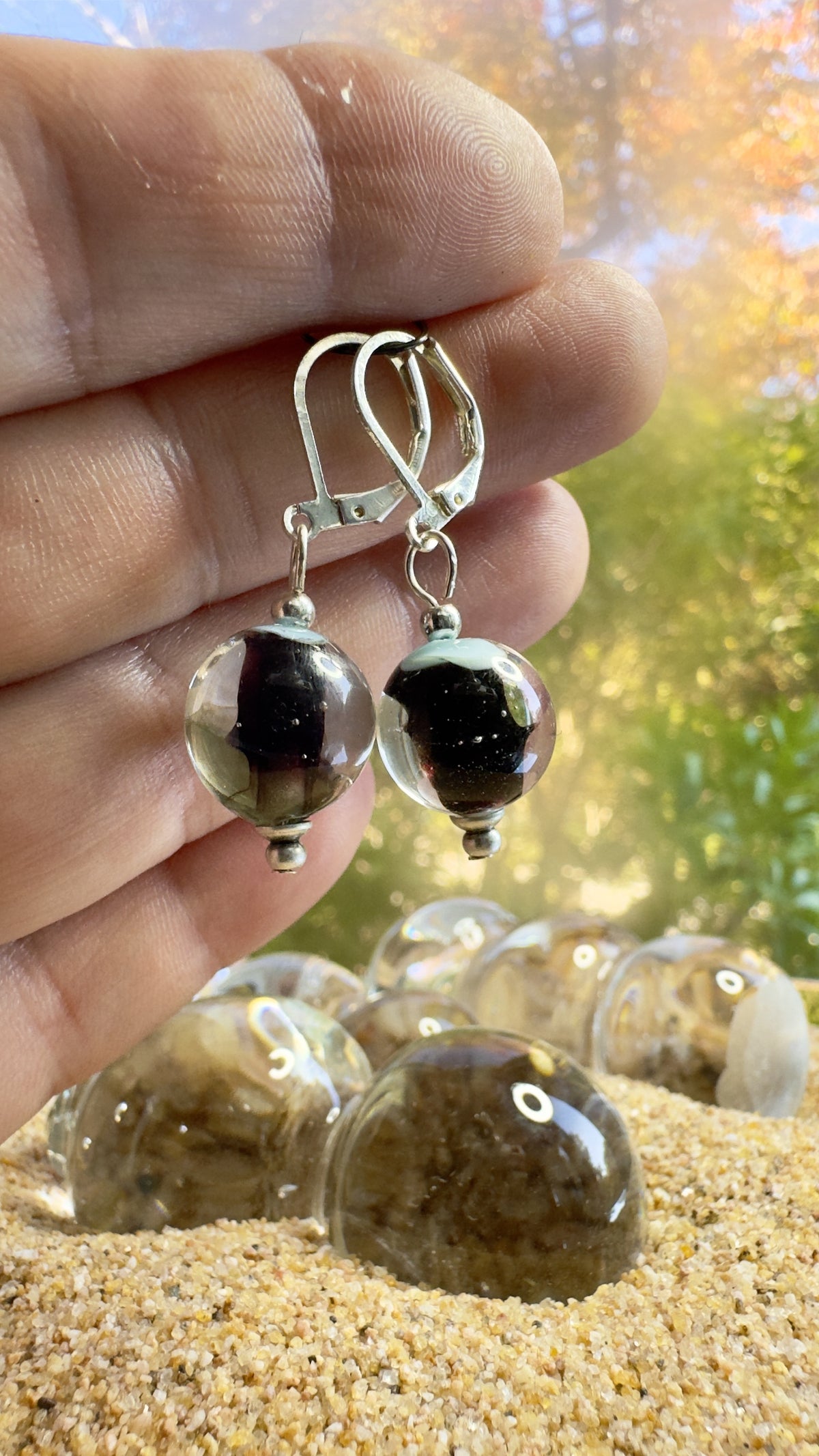 Blue Nebular Earrings