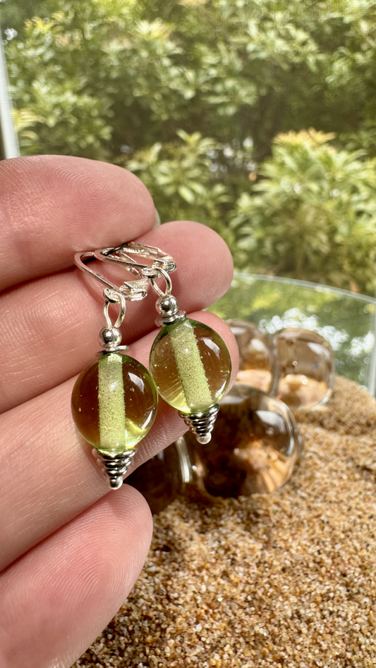 Sweet Green Dewdrop Earrings