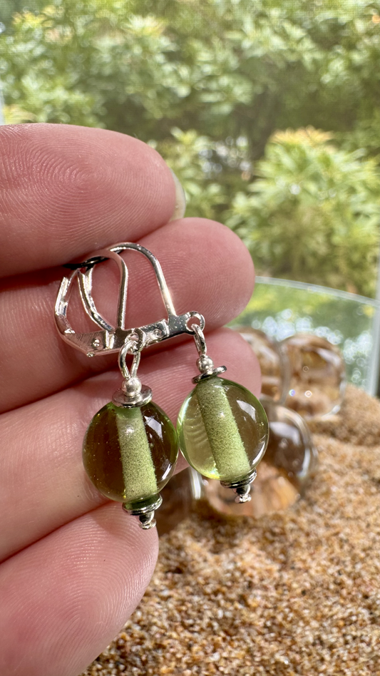 Sweet Green Dewdrop Earrings