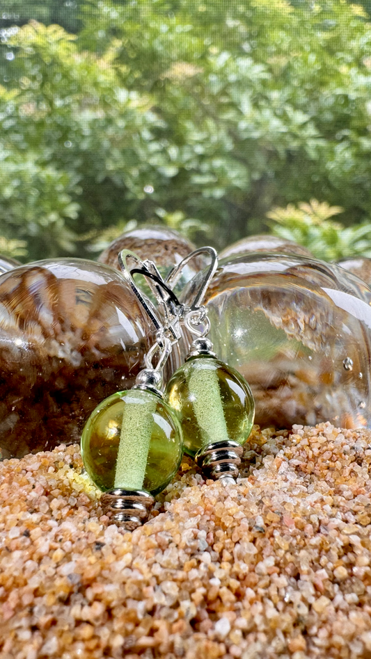 Sweet Green Dewdrop Earrings
