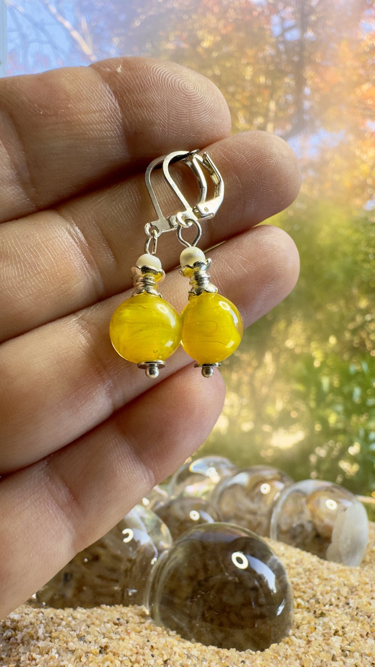 Sweet Yellow Cloud Earrings