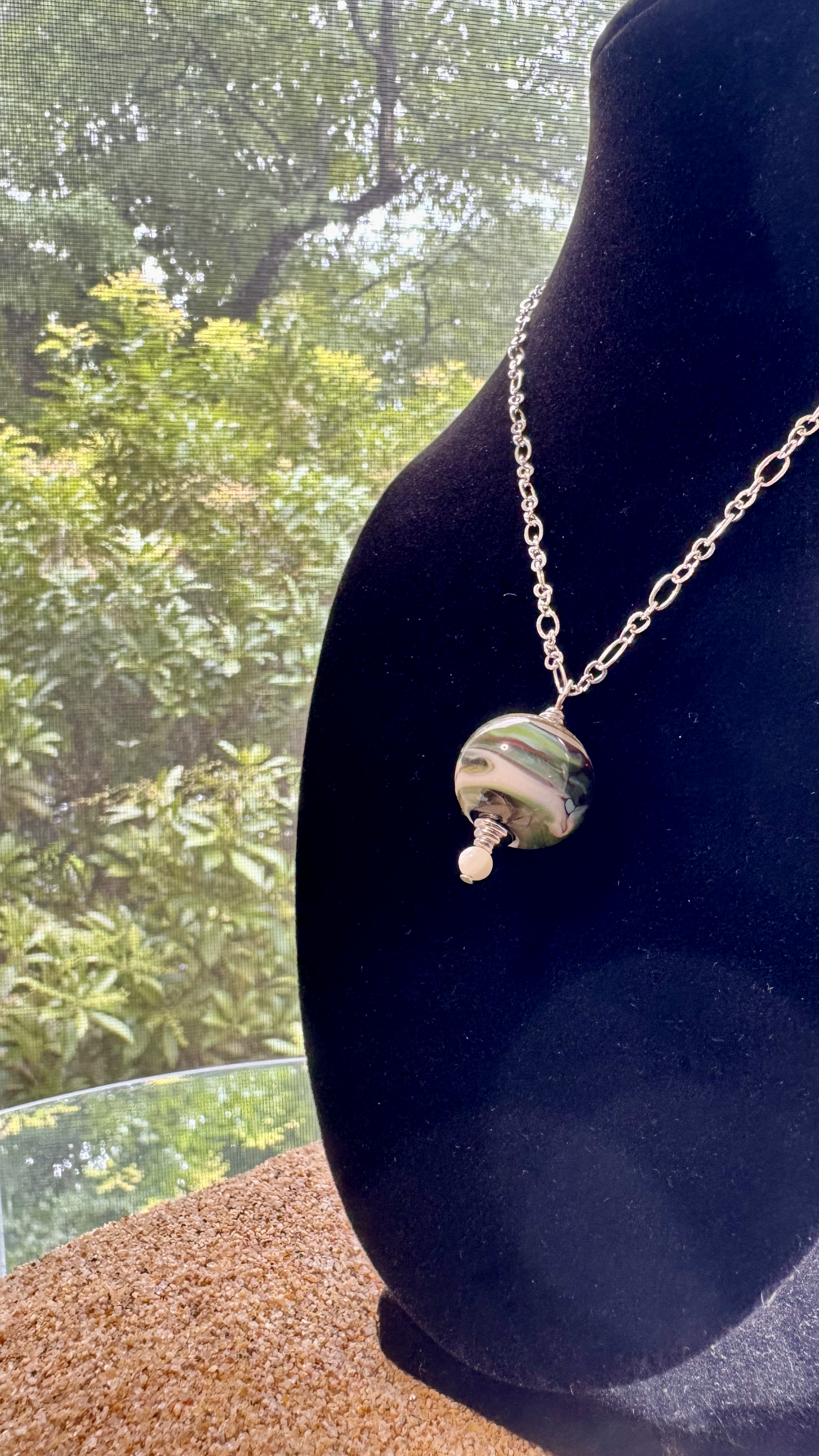 Tiny Forest Planet Necklace