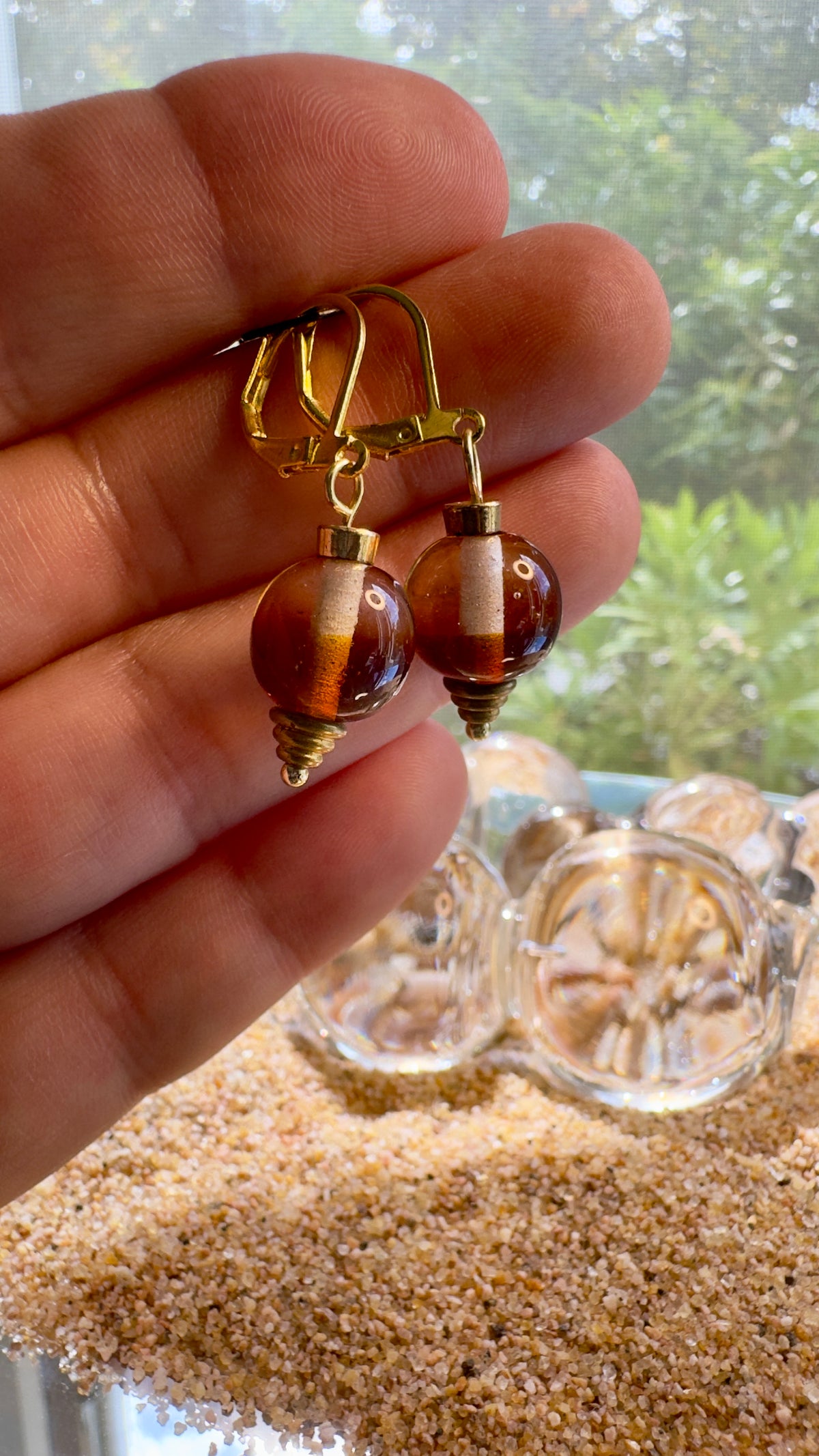 Autmn Amber Light Earrings