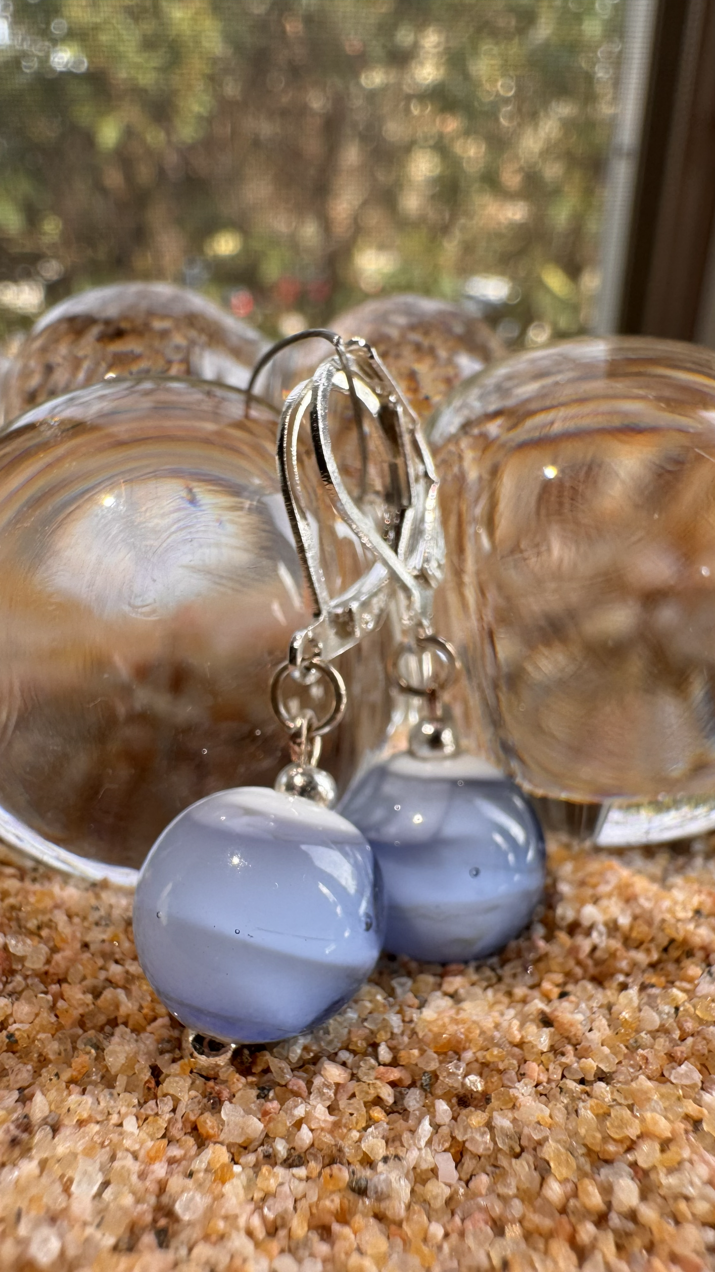 Blue Cumulus Earrings