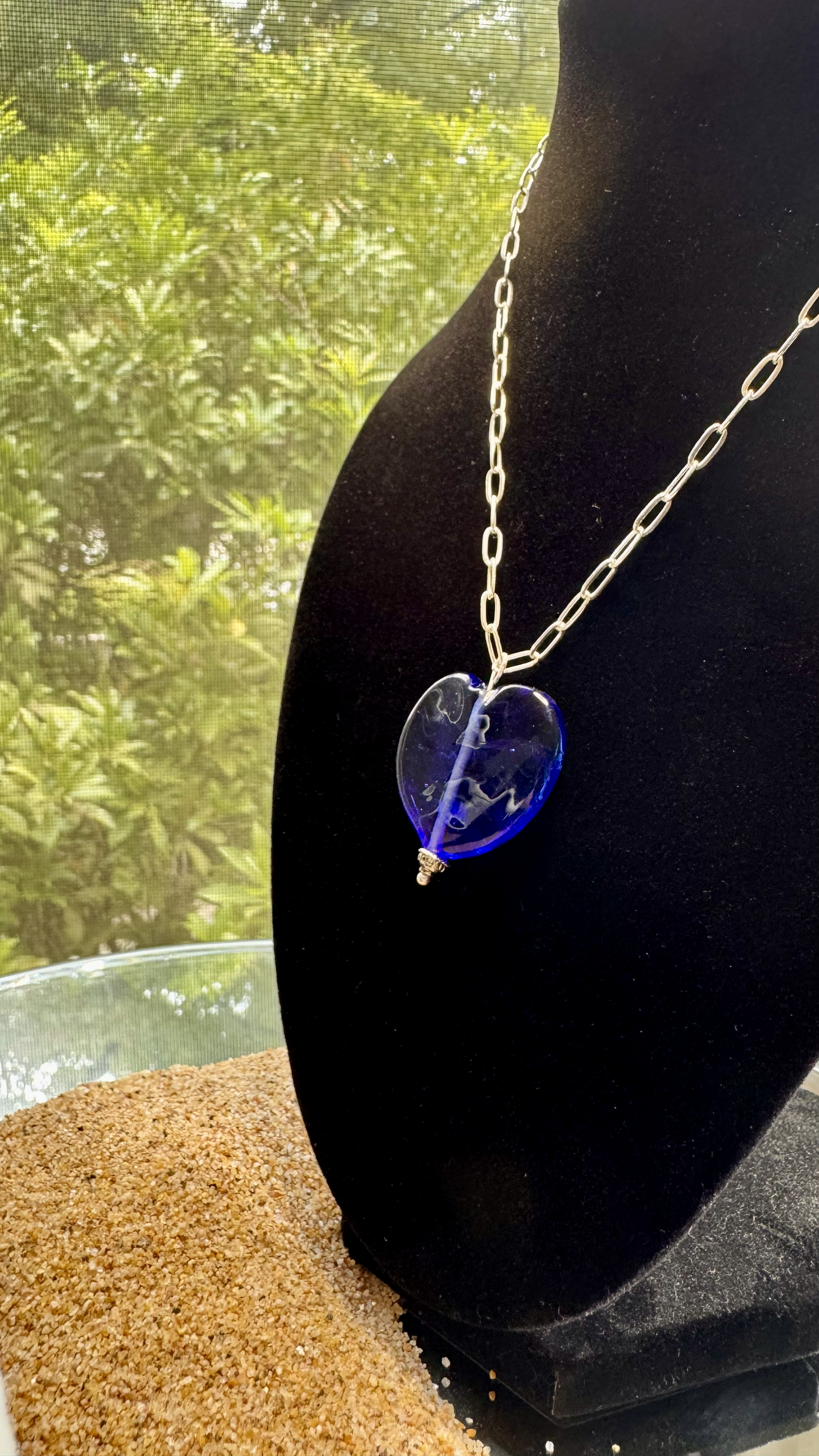 Blue Heart Necklace