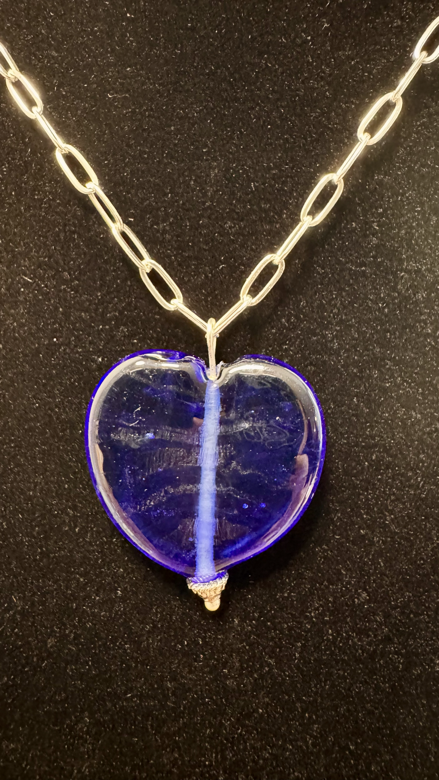 Blue Heart Necklace