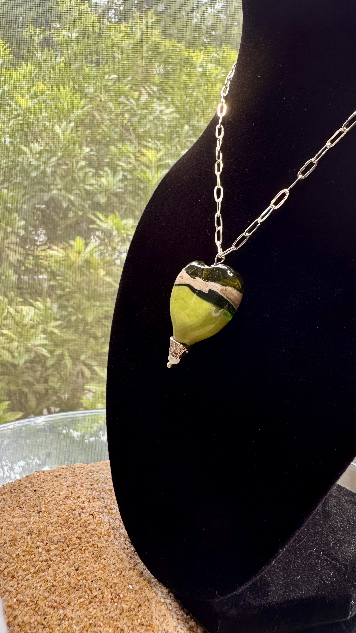 Green Heart Necklace