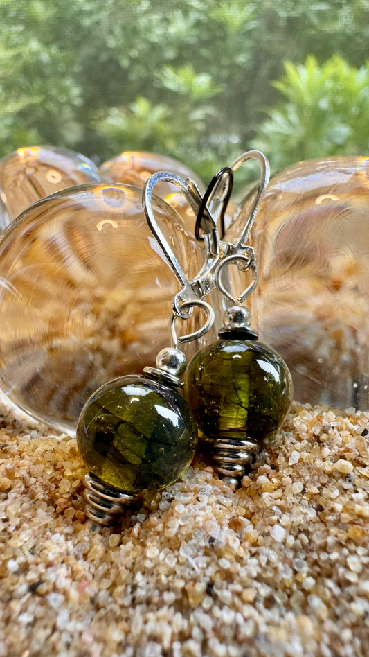 Green Moss Earrings