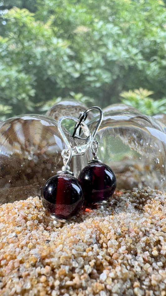 Purple Berry Earrings