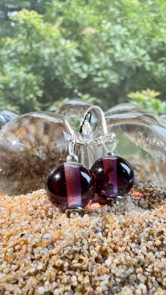 Purple Berry Glow Earrings