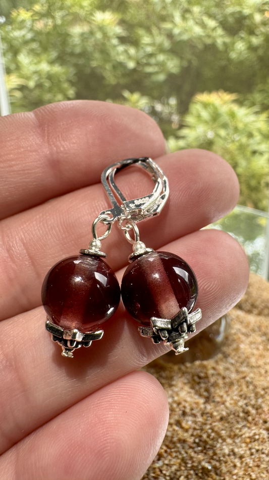 Purple Berry Glow Earrings