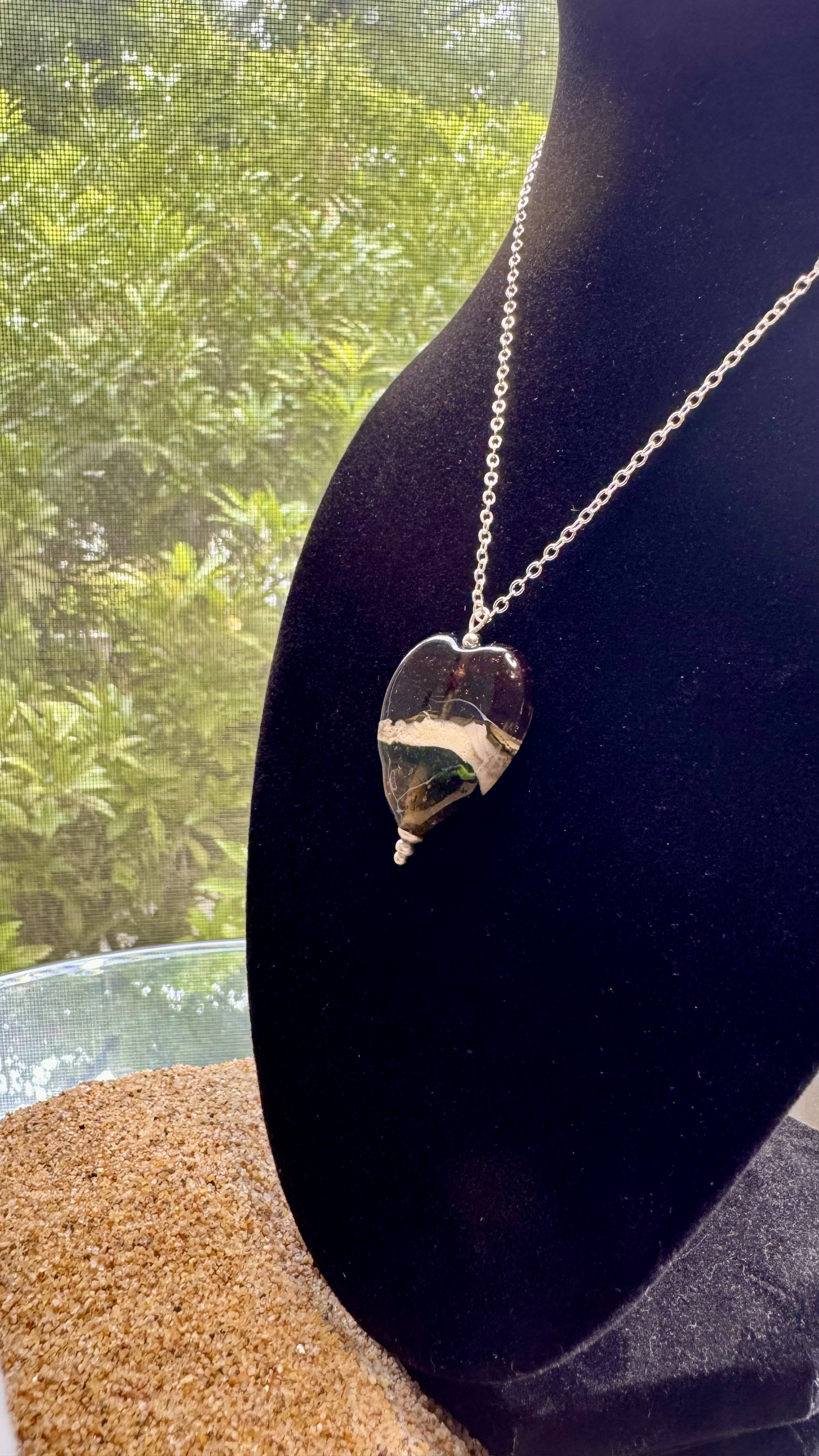 Purple Mountains Heart Necklace