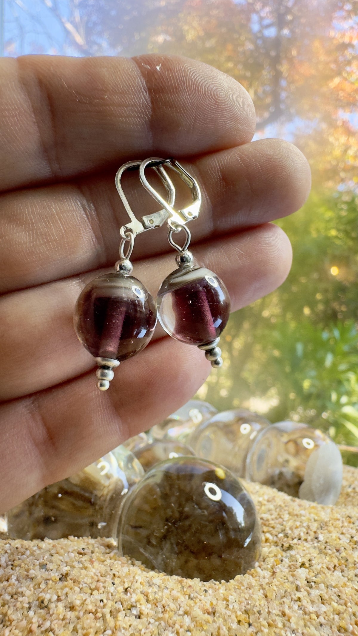 Stormy Purple Sky Earrings