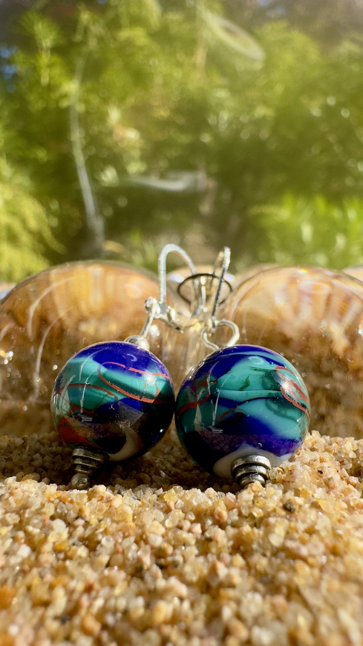 Tiny Earth Earrings