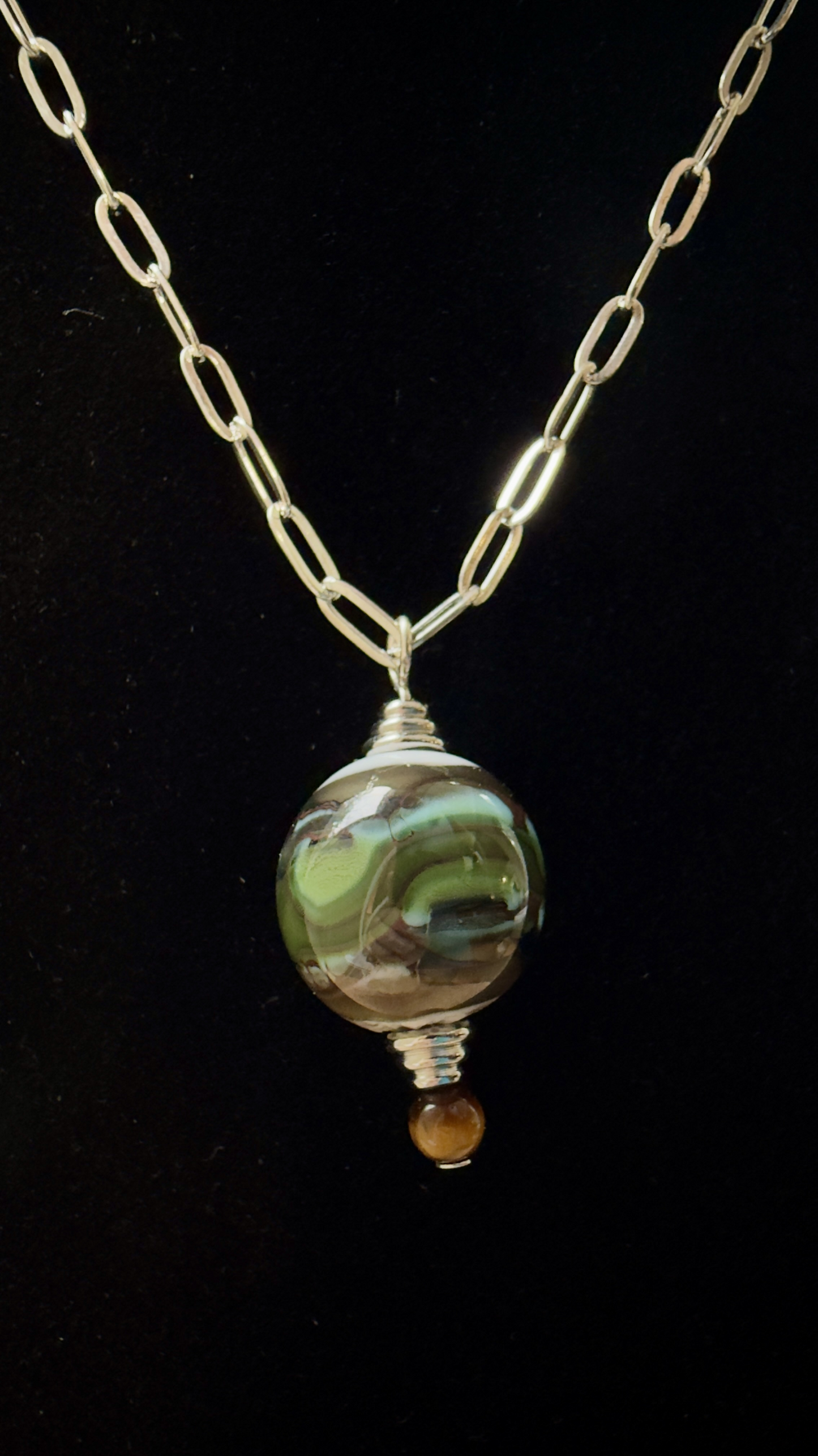 Tiny Forest Planet Necklace