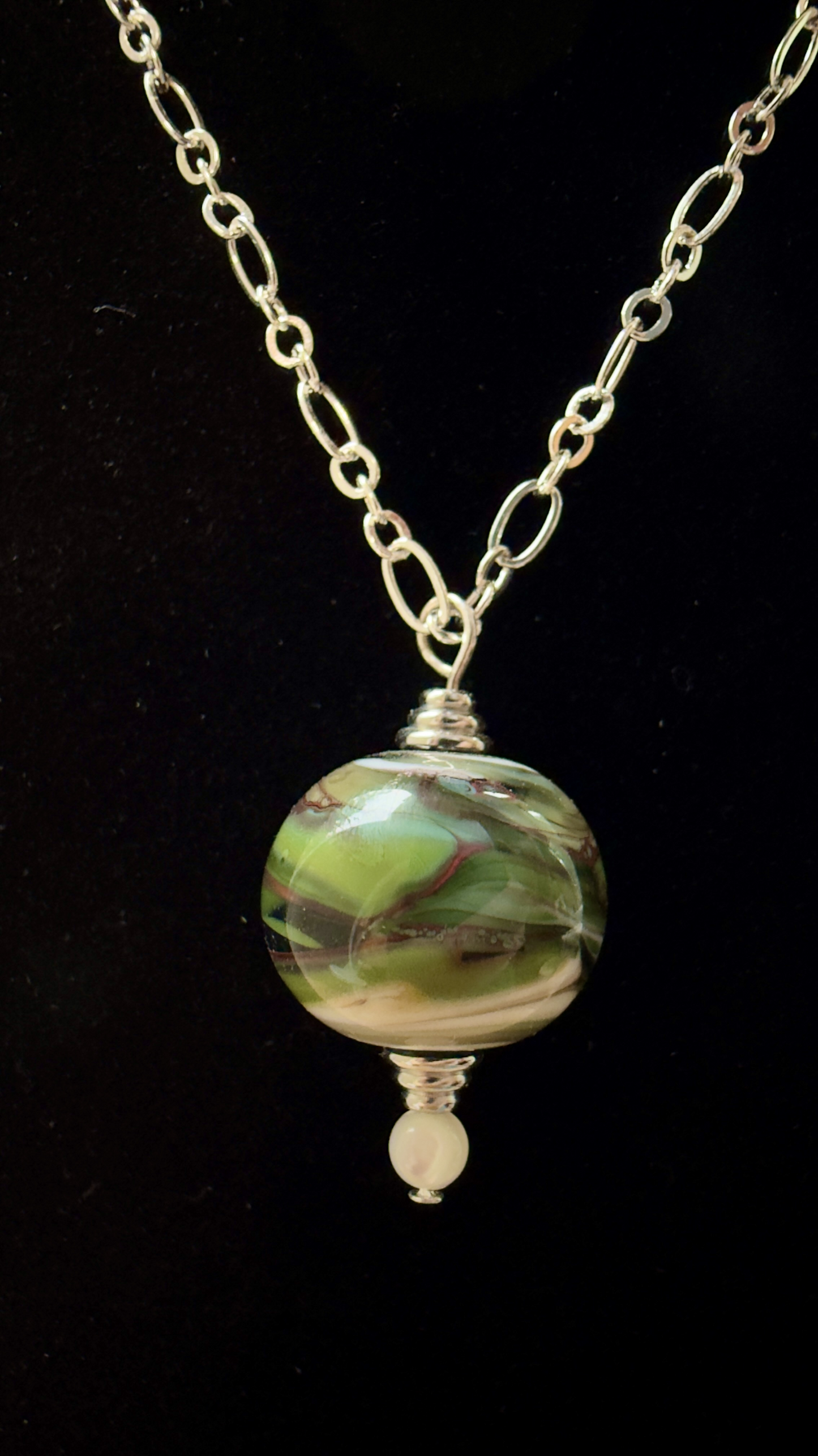 Tiny Forest Planet Necklace