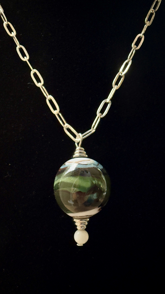 Tiny Forest Planet Necklace