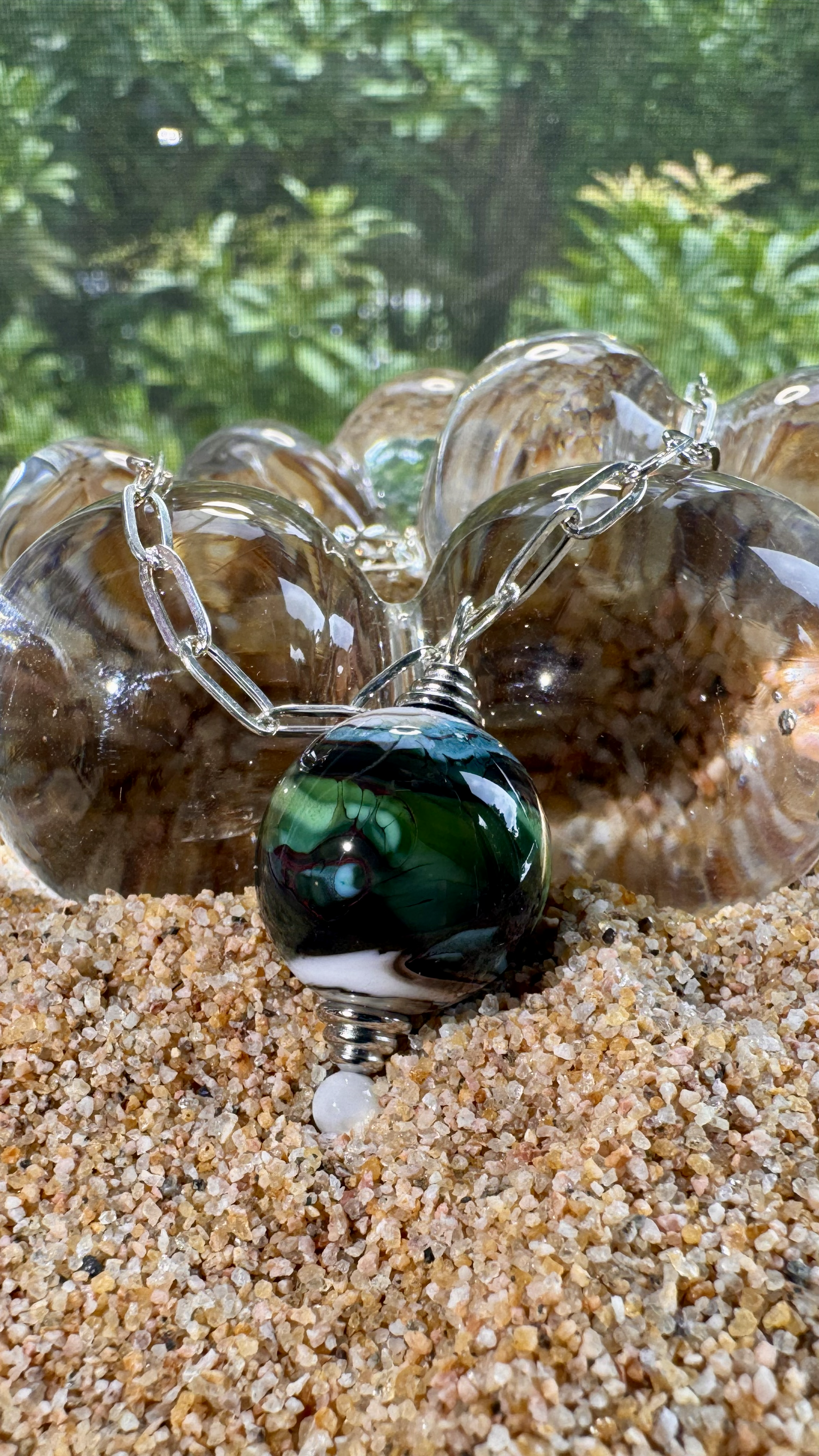 Tiny Forest Planet Necklace