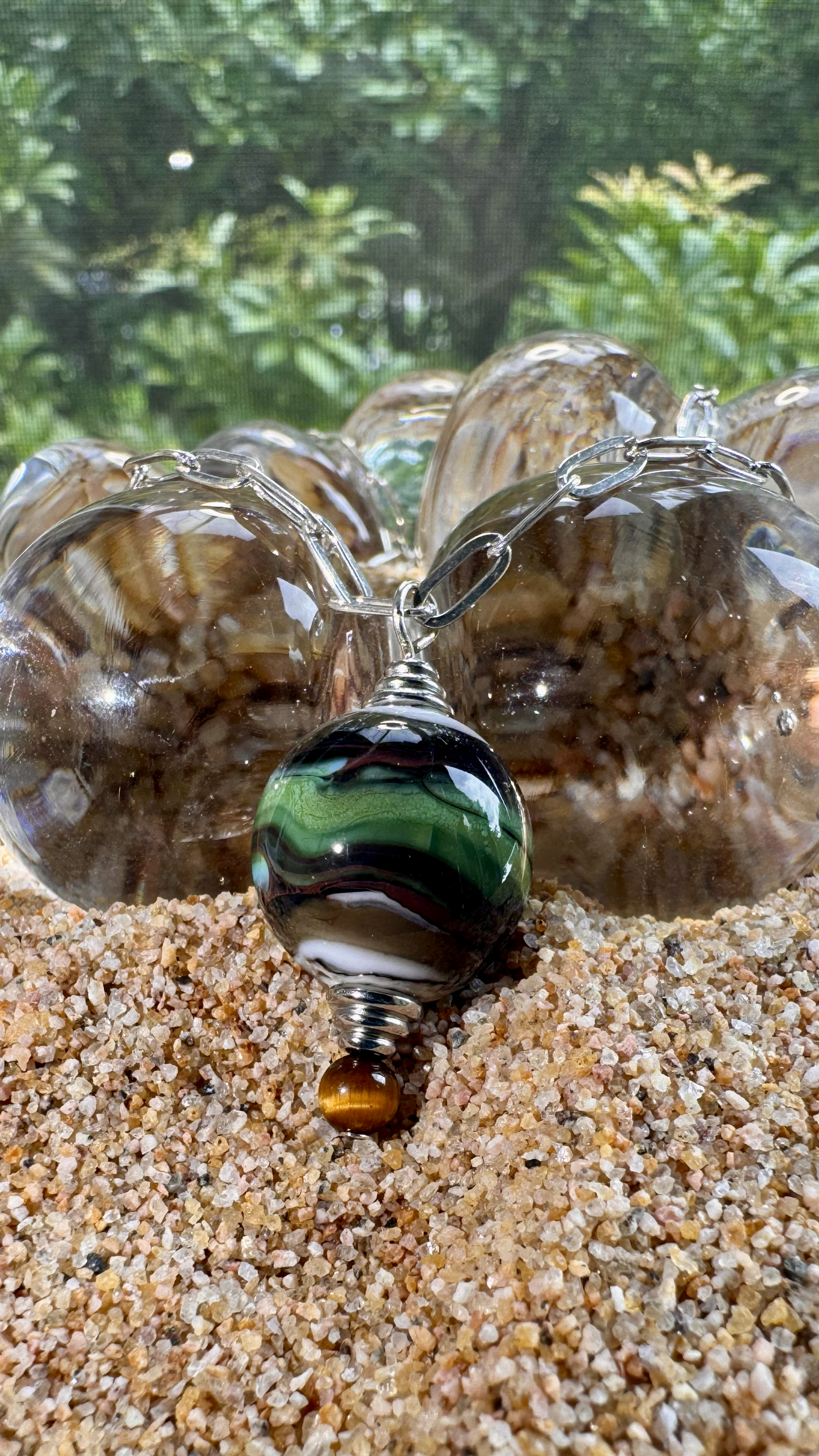 Tiny Forest Planet Necklace