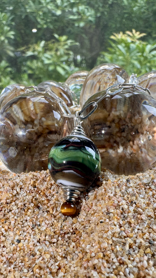 Tiny Forest Planet Necklace
