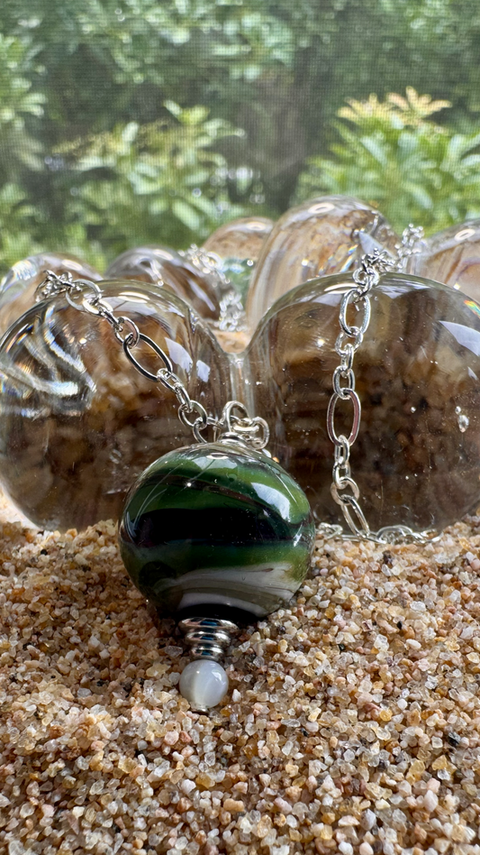 Tiny Forest Planet Necklace