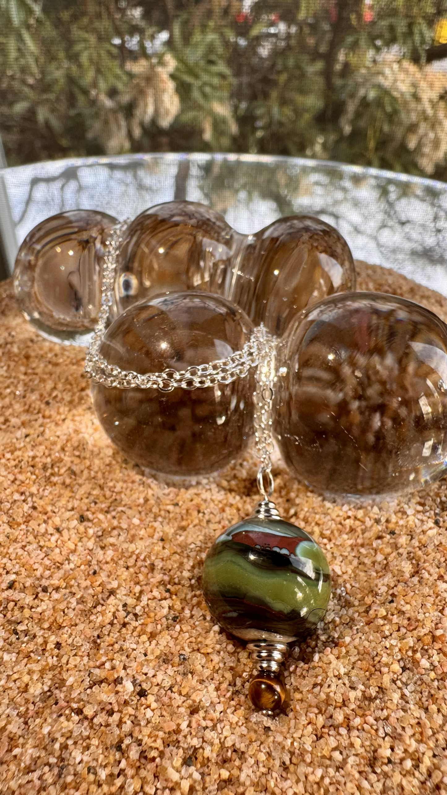 Tiny Forest Planet Necklace