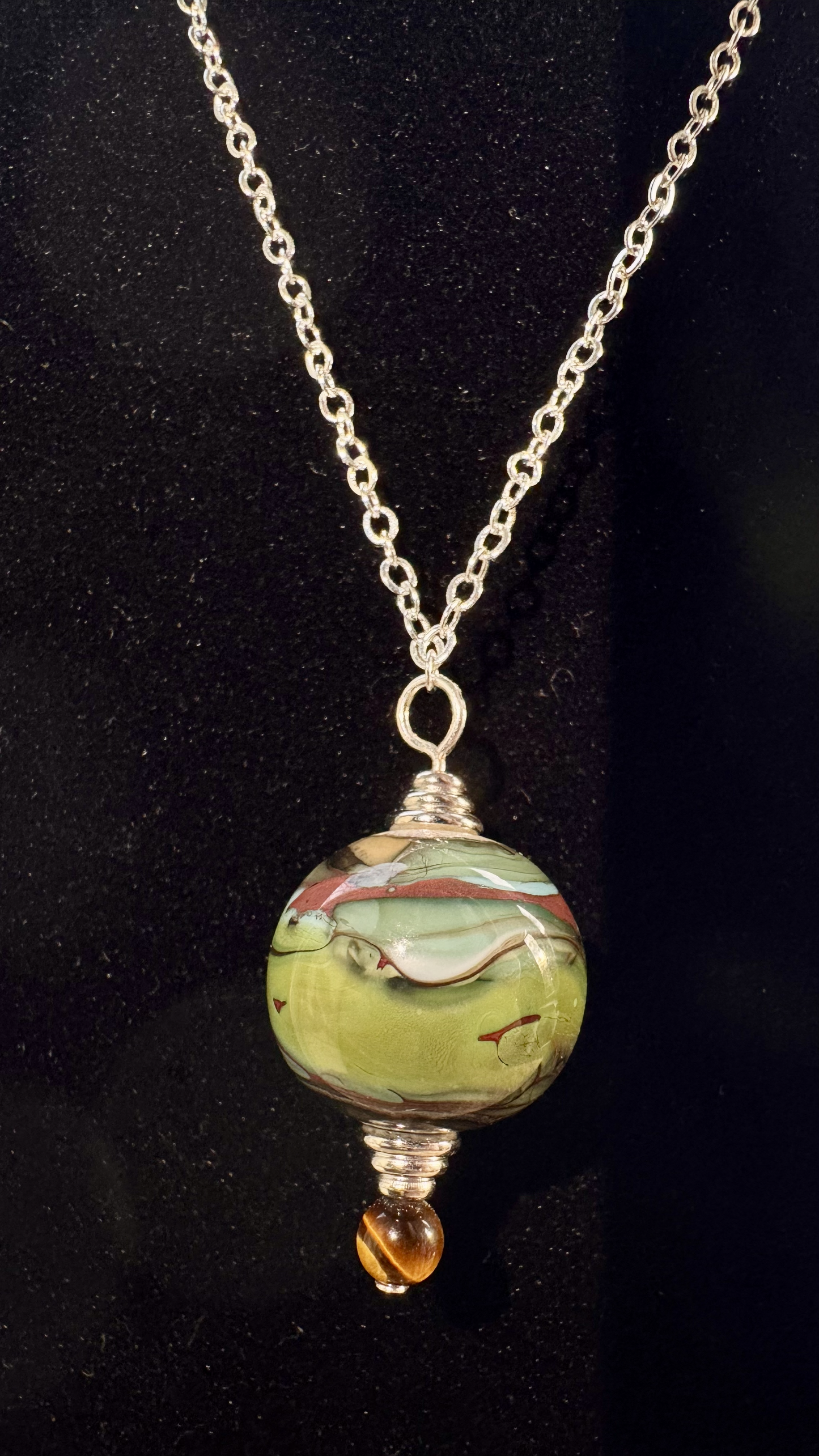 Tiny Forest Planet Necklace