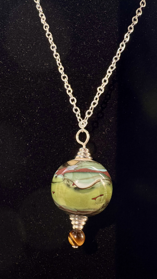 Tiny Forest Planet Necklace